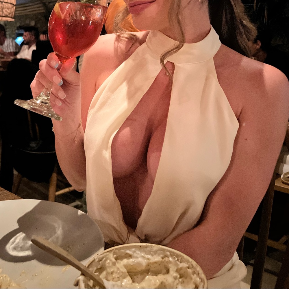 Sexy open back cream romper